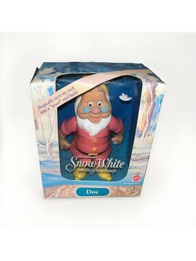 Vintage 1992 Disney's Snow White & Seven Dwarfs Doc Doll Figure Mattel New